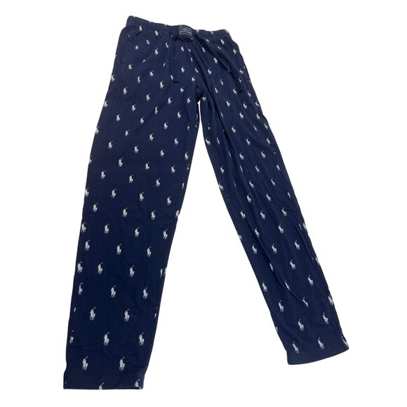 Lot of 2 Polo Ralph Lauren Mens S Navy Sleep Pants S 100% Cotton & Elastic Waist - Picture 3 of 7